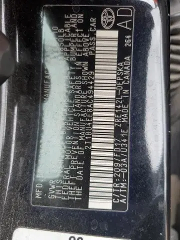 2010 TOYOTA COROLLA BASE  