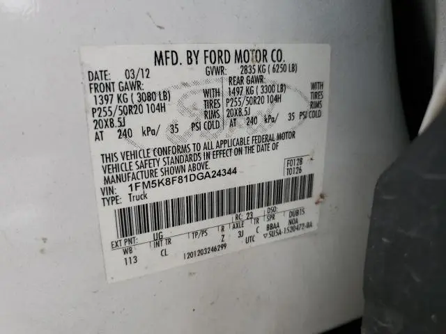 2013 FORD EXPLORER LIMITED  