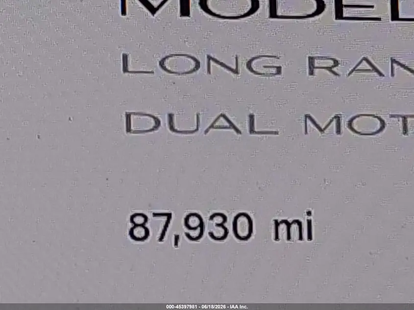 2020 TESLA MODEL Y LONG RANGE DUAL MOTOR ALL-WHEEL DRIVE