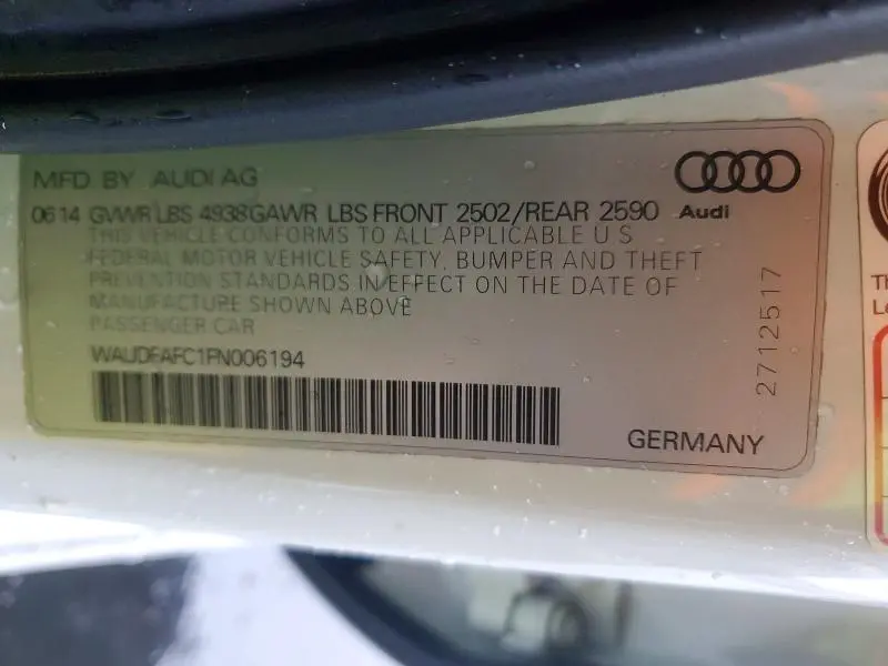 2015 AUDI A6   