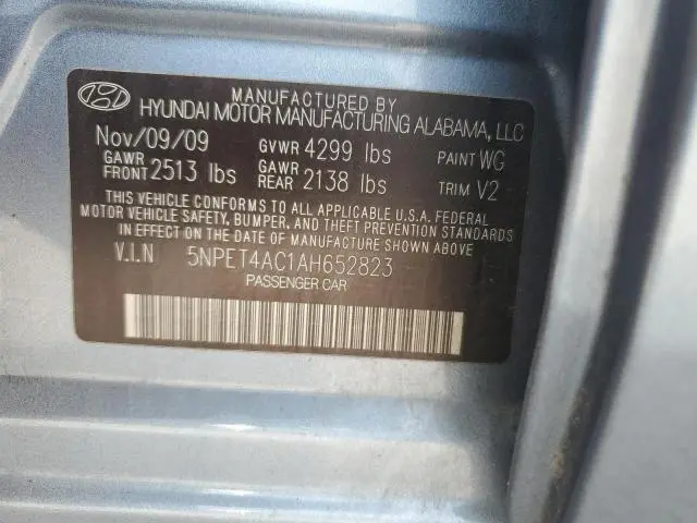 2010 HYUNDAI SONATA GLS  