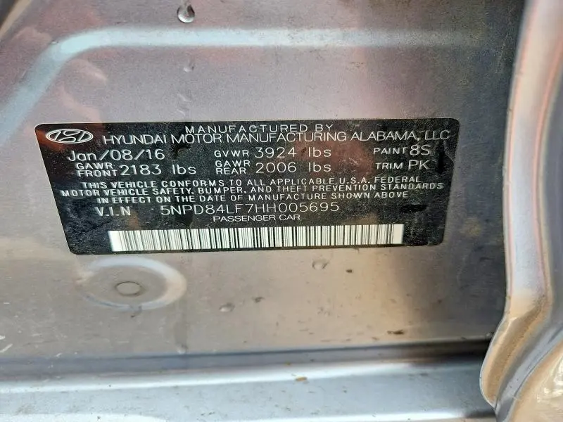 2017 HYUNDAI ELANTRA SE  