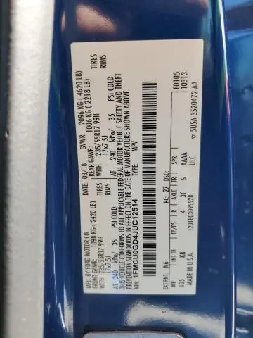 2018 FORD ESCAPE SE  