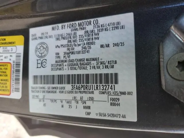 2020 FORD FUSION TITANIUM  