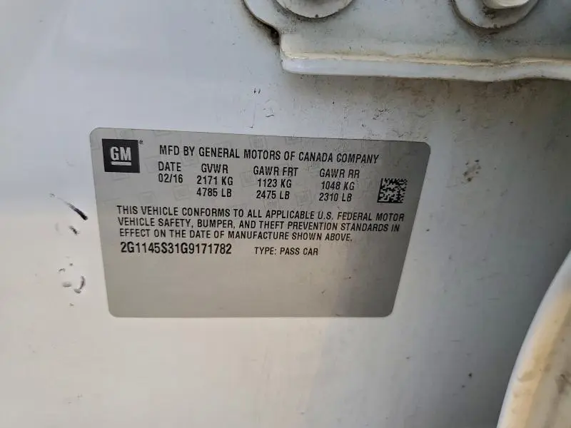 2016 CHEVROLET IMPALA LTZ  