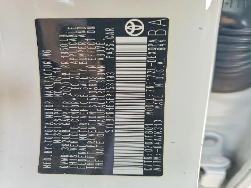 2014 TOYOTA COROLLA ECO  