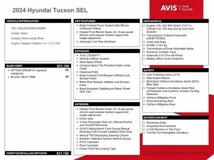2024 HYUNDAI TUCSON SEL  