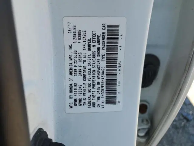 2017 HONDA ACCORD EXL  