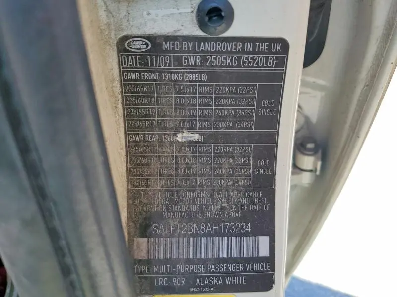 2010 LAND ROVER LR2 HSE TECHNOLOGY  