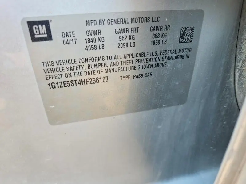 2017 CHEVROLET MALIBU LT  
