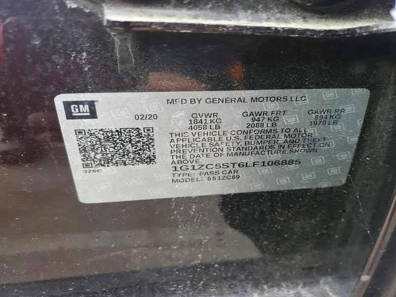 2020 CHEVROLET MALIBU LS  