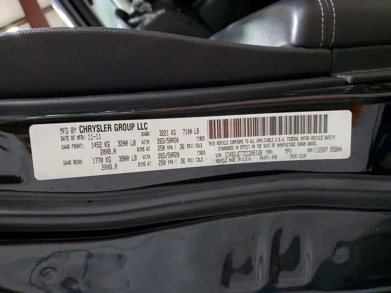 2012 DODGE DURANGO CITADEL  