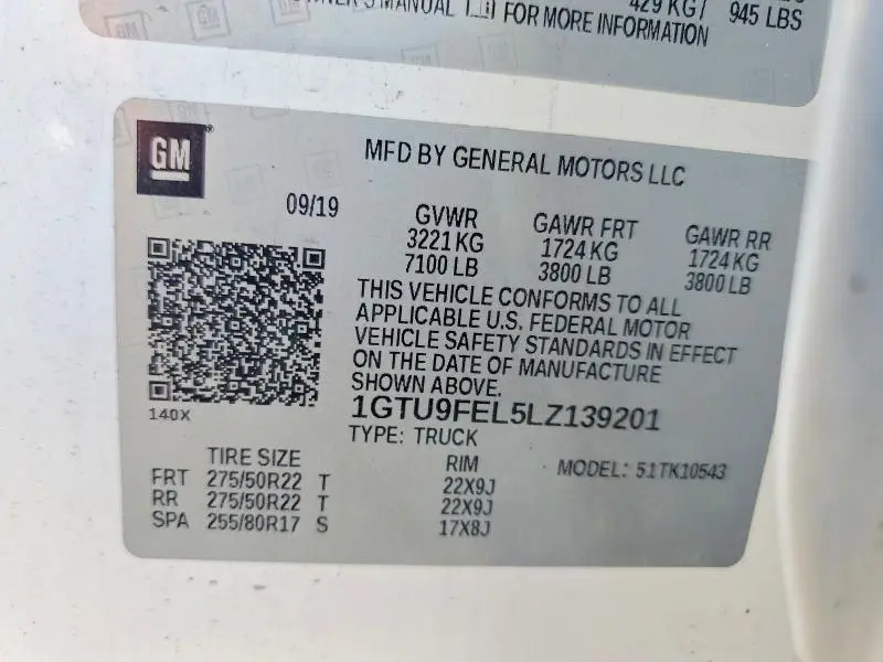2020 GMC SIERRA K1500 DENALI  