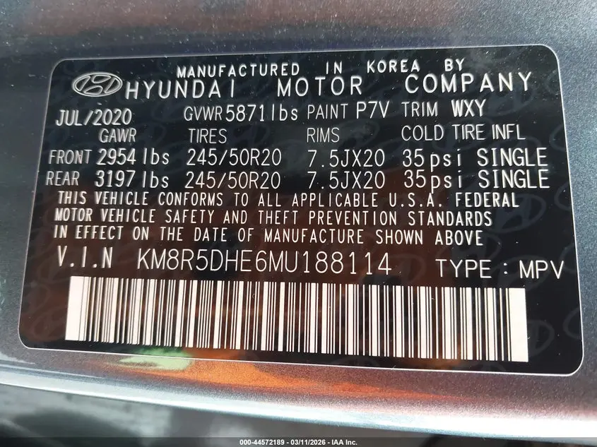 2021 HYUNDAI PALISADE LIMITED
