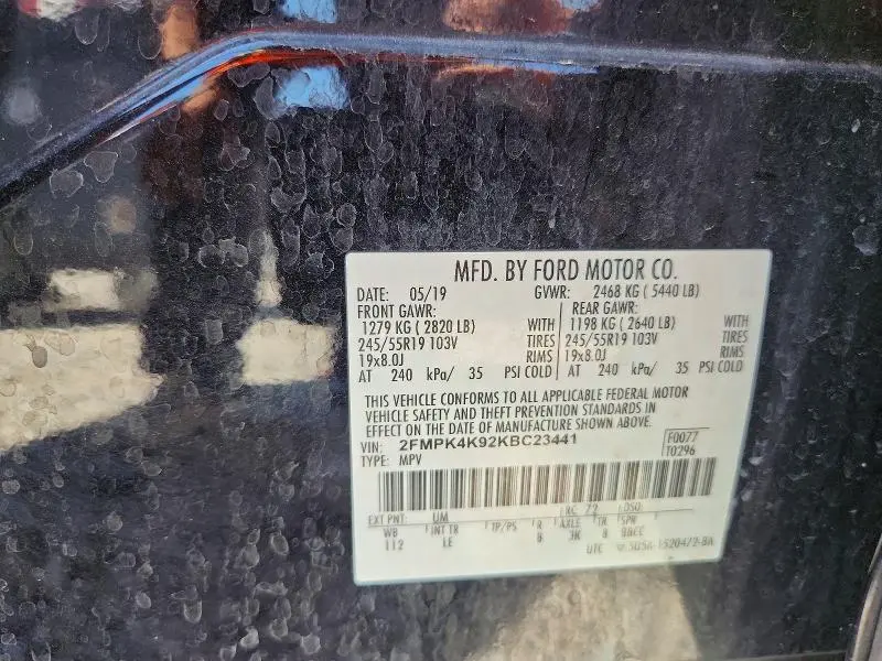 2019 FORD EDGE TITANIUM  