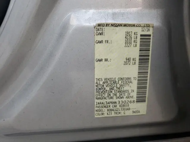 2017 NISSAN ALTIMA 2.5  