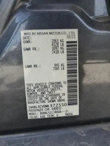 2021 NISSAN ALTIMA SR  