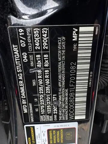 2020 MERCEDES-BENZ GLC 300  