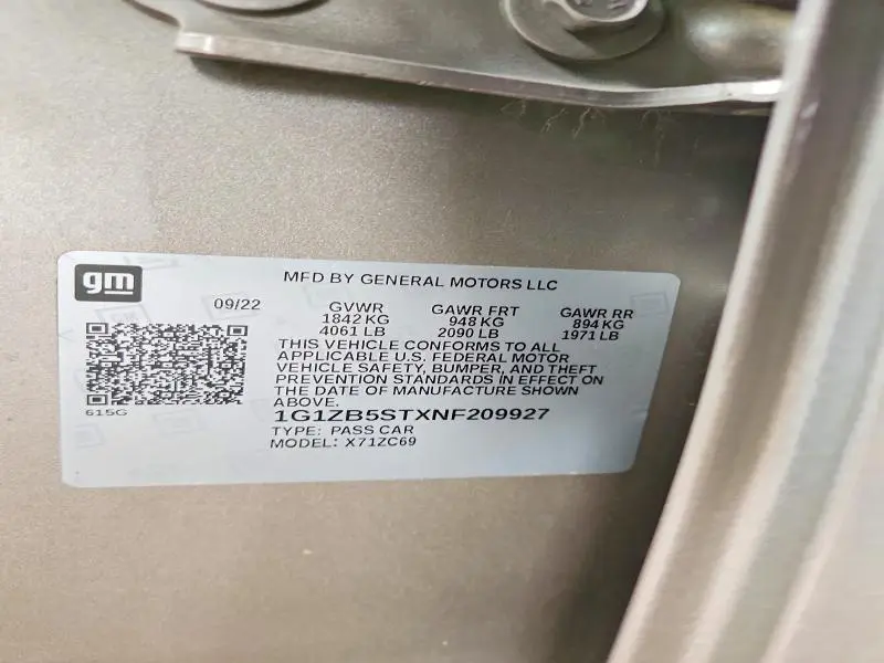 2022 CHEVROLET MALIBU LS  
