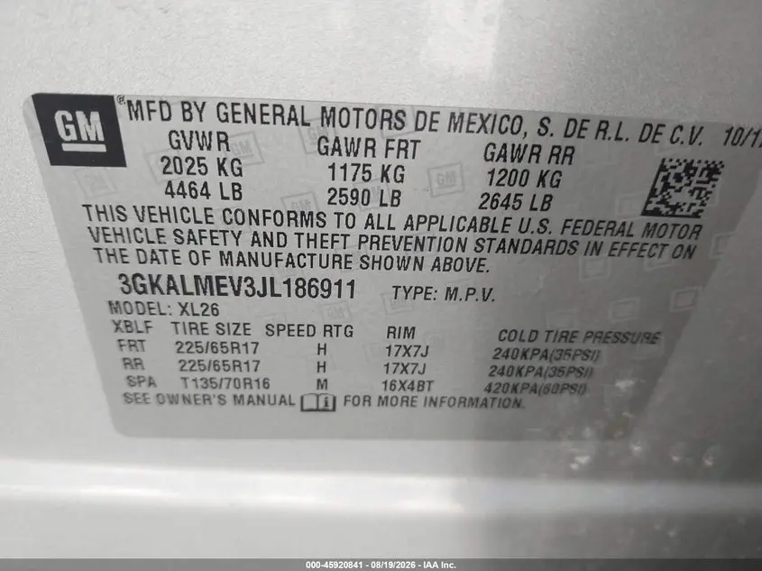 2018 GMC TERRAIN SLE