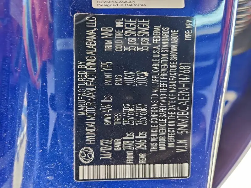 2022 HYUNDAI TUCSON SEL  