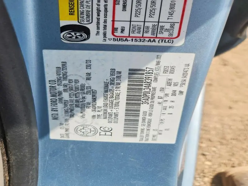 2010 FORD FUSION HYBRID  