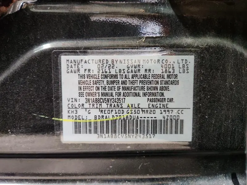 2022 NISSAN SENTRA SV  
