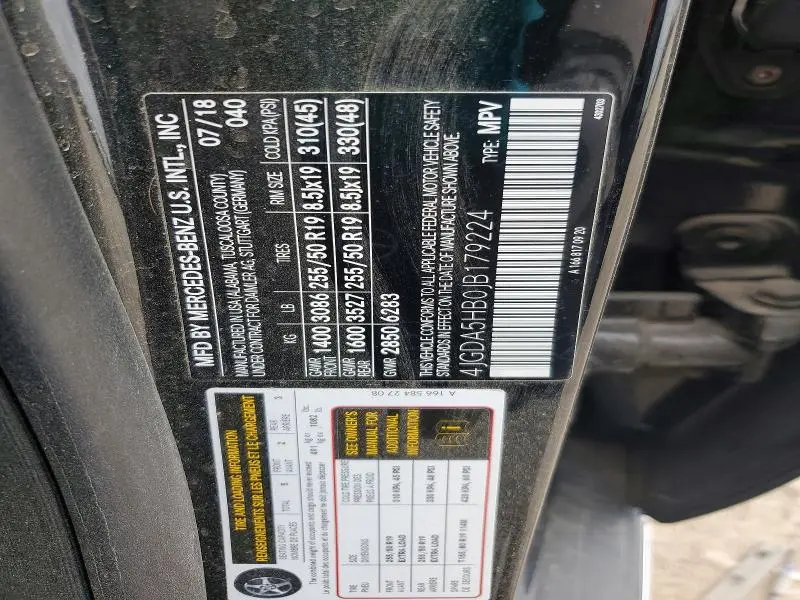 2018 MERCEDES-BENZ GLE 350 4MATIC  