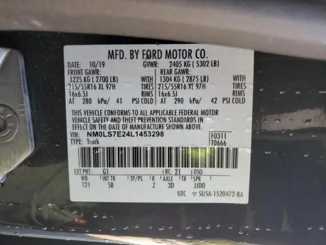 2020 FORD TRANSIT CONNECT XL  