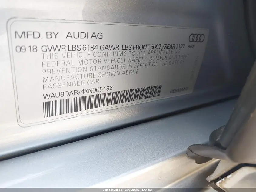 2019 AUDI A8 L 55
