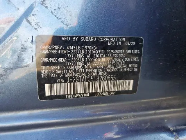 2020 SUBARU CROSSTREK PREMIUM  