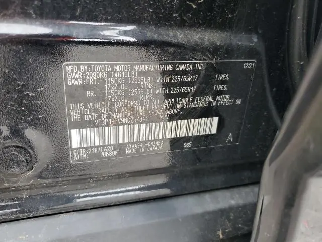 2022 TOYOTA RAV4 XLE  