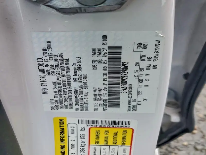 2014 FORD FUSION TITANIUM  