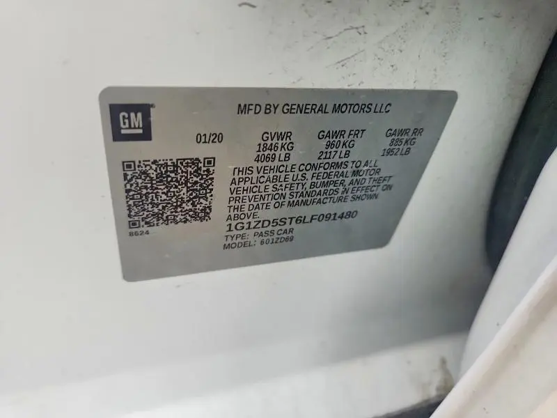 2020 CHEVROLET MALIBU LT  