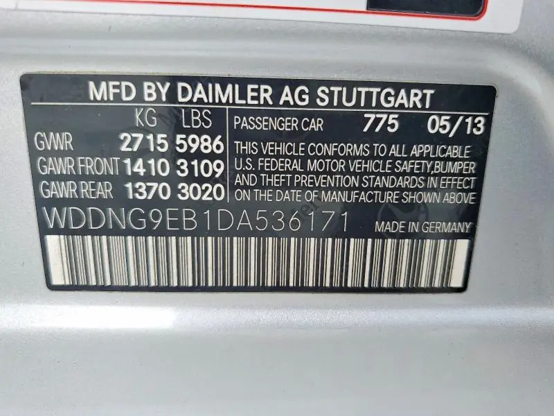 2013 MERCEDES-BENZ S 550 4MATIC  