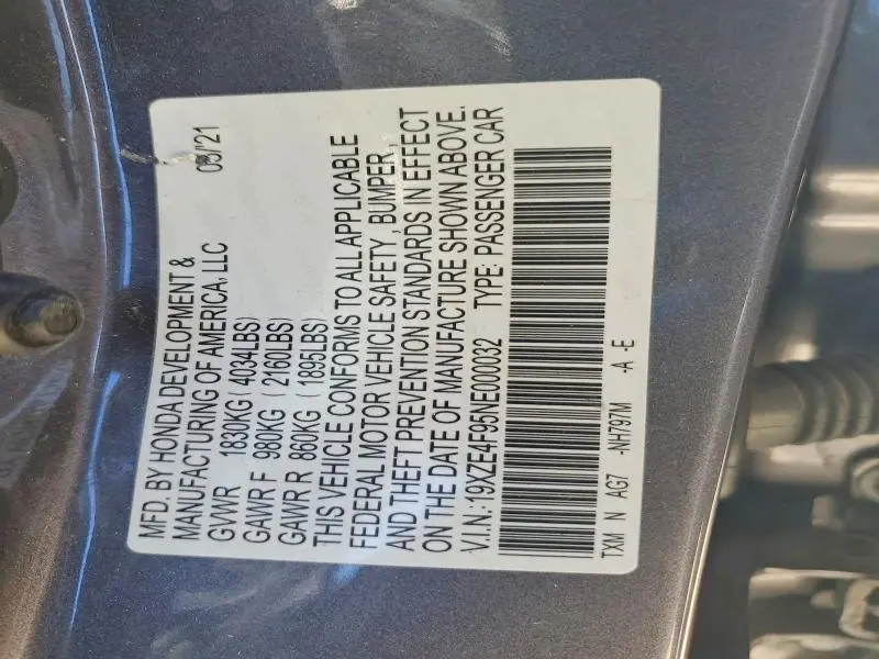 2022 HONDA INSIGHT TOURING  