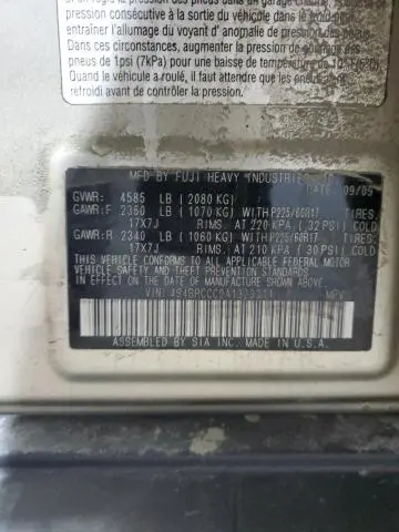 2010 SUBARU OUTBACK 2.5I PREMIUM  