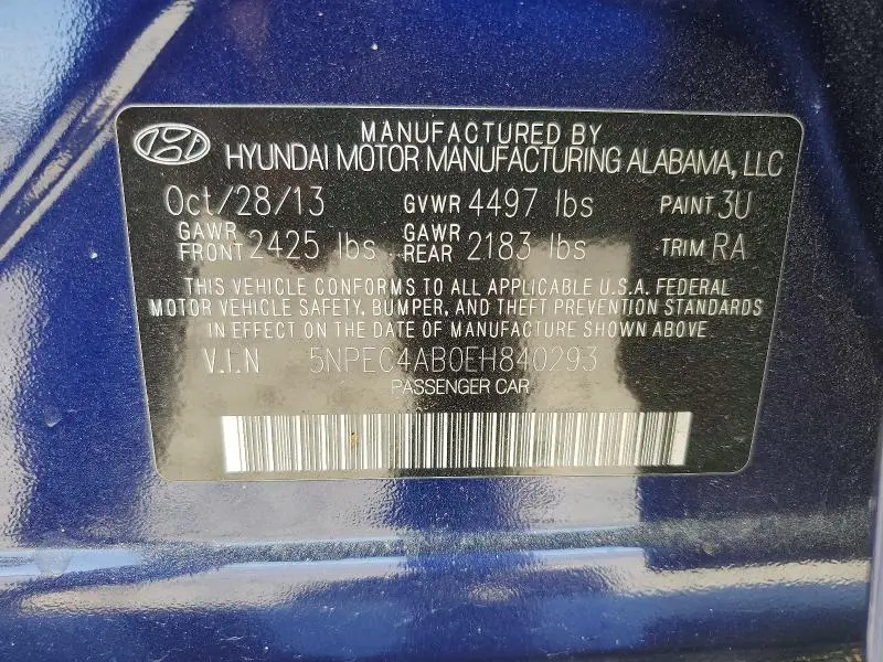 2014 HYUNDAI SONATA SE 2.0T  