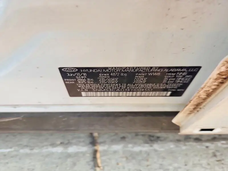 2019 HYUNDAI SANTA FE SEL 2.4L  