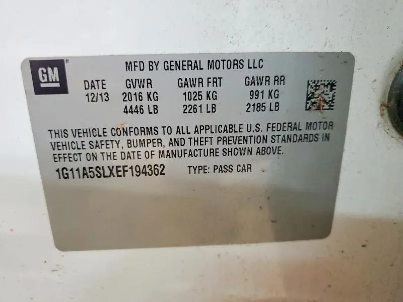 2014 CHEVROLET MALIBU LS  