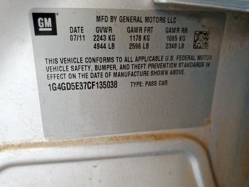 2012 BUICK LACROSSE PREMIUM