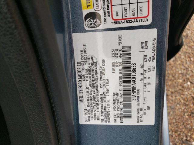 2012 FORD FUSION SE