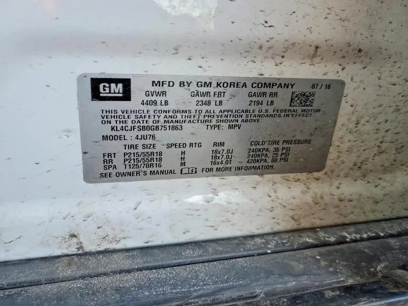 2016 BUICK ENCORE CONVENIENCE  