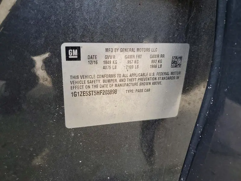 2017 CHEVROLET MALIBU LT  