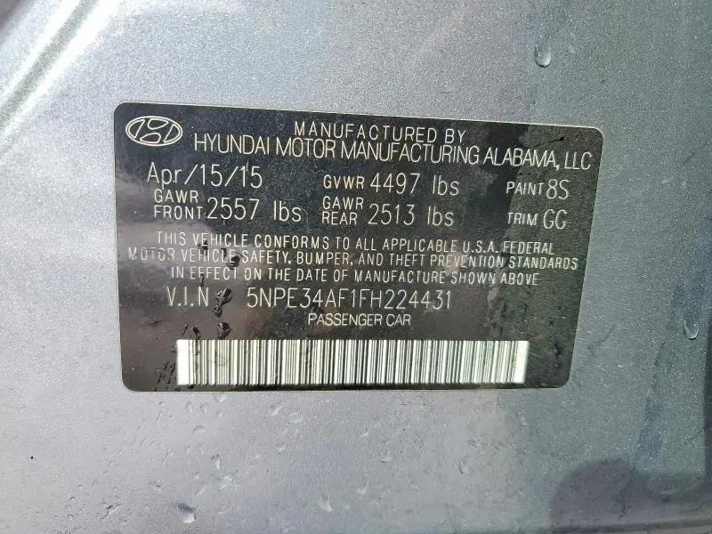 2015 HYUNDAI SONATA SPORT  