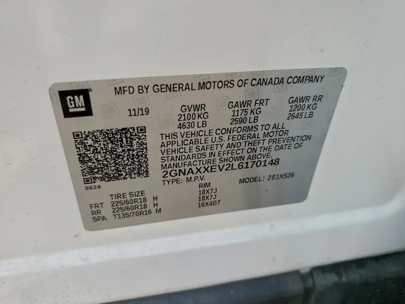 2020 CHEVROLET EQUINOX PREMIER  