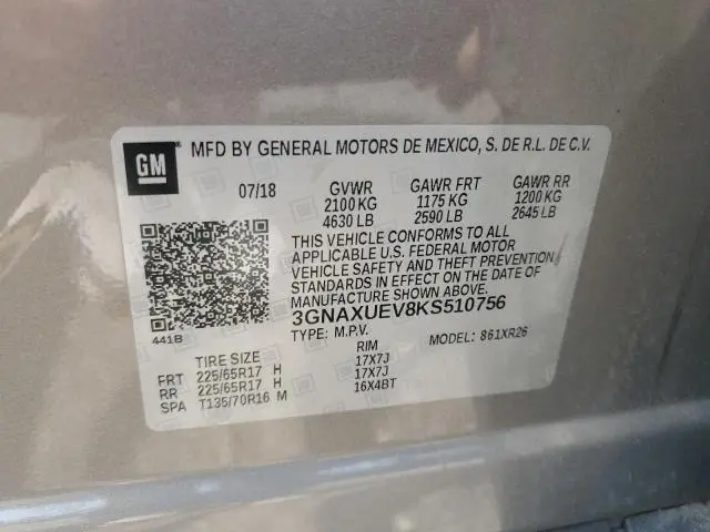 2019 CHEVROLET EQUINOX LT  