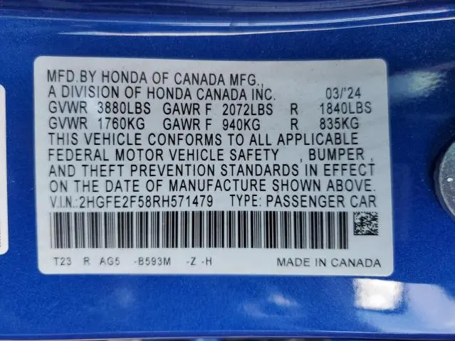 2024 HONDA CIVIC SPORT  