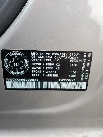 2014 VOLKSWAGEN PASSAT SEL