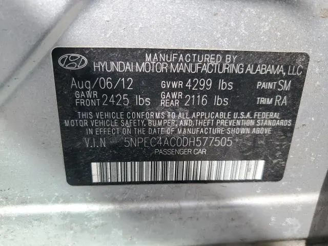 2013 HYUNDAI SONATA SE  